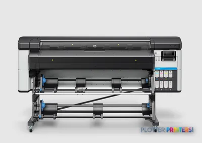 HP Latex 630 Printer front-center view showing black and white large-format printer with ink cartridges and dual feed rollers