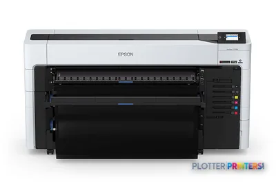 Epson SureColor T7770DL large-format printer product image showing white and black inkjet printer with open paper feed tray