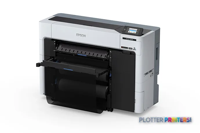 Epson SureColor P6570D large format printer product image showing front view with open media tray