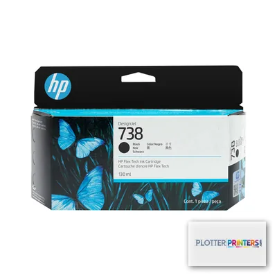 HP 738 130-ml Black DesignJet Ink Cartridge