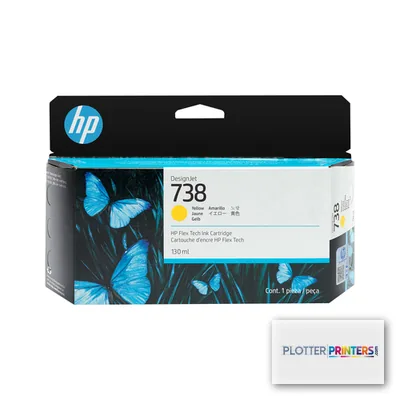 HP 738 130-ml Yellow DesignJet Ink Cartridge