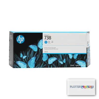 HP 738 300-ml Cyan DesignJet Ink Cartridge