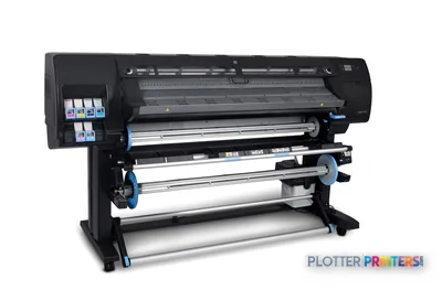 HP Designjet L26500 large format printer product image showing the front view with roll feed system and control panel
