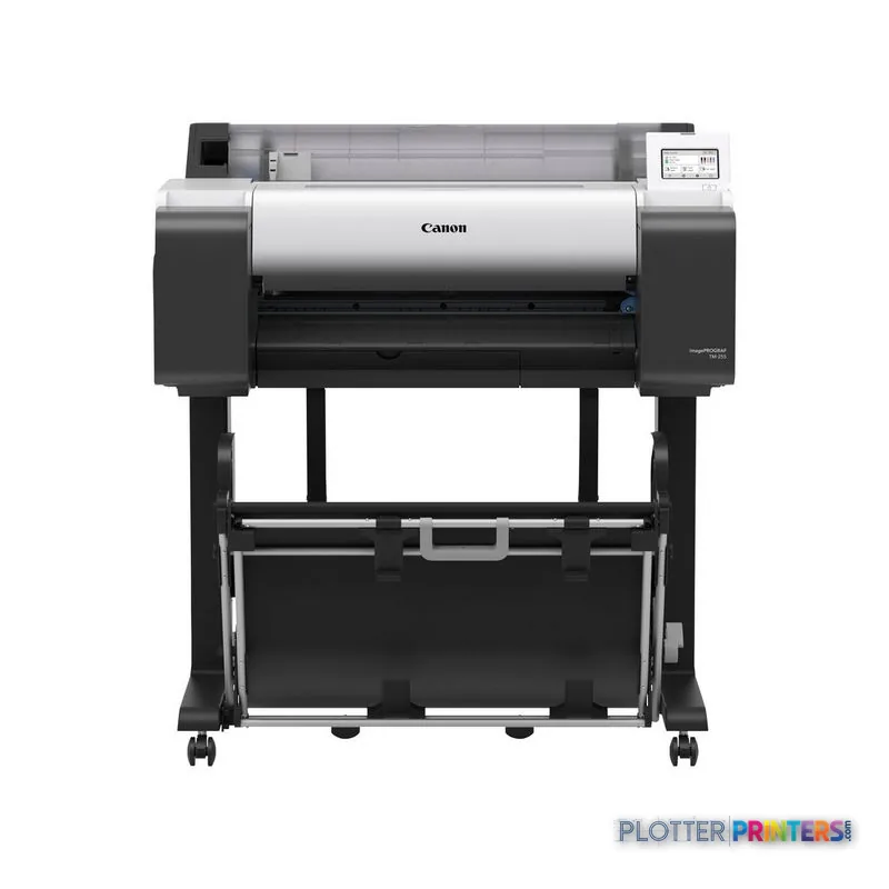 Canon imagePROGRAF TM-255 large-format printer product image showing front view with white and black design