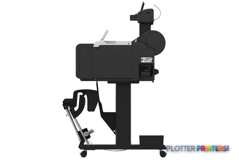 Canon imagePROGRAF TM-250 Lm MFP large format printer product image showing black inkjet printer on stand with media roll