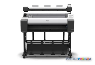 Canon imagePROGRAF TM-350 Lm MFP large-format printer product image showing front view with white paper roll and black frame