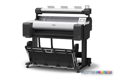 Canon imagePROGRAF TM-350 Lm MFP large-format printer product image showing front view with white paper roll loaded