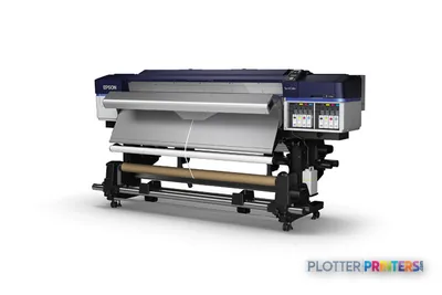 Epson SureColor SCS80600PE large format printer product image showing blue and silver printer with roll feed system