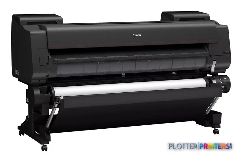 Canon imagePROGRAF PRO-6600 large format printer product image showing black printer with paper roll loaded