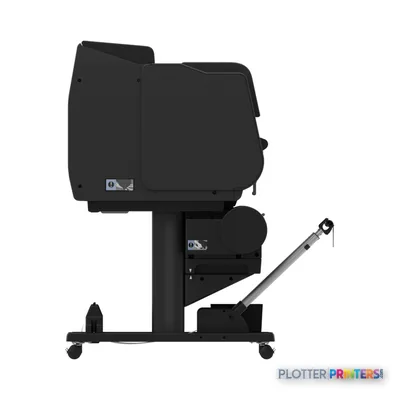 Canon imagePROGRAF GP-2600S large format printer product image showing black printer on stand with roll feed