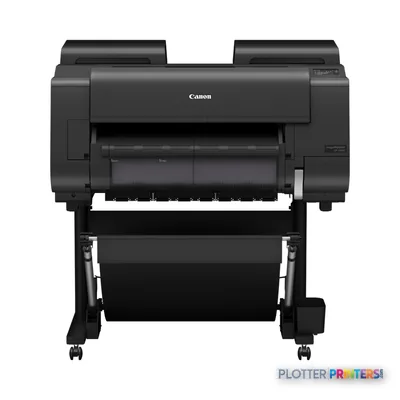 Canon imagePROGRAF GP-2600S large format printer product image showing black printer with roll feed stand