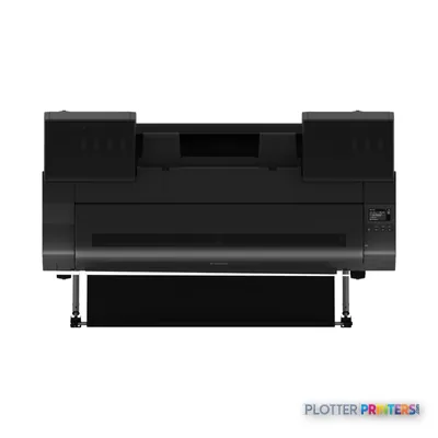 Canon imagePROGRAF GP-4600S large format printer product image, black printer with paper feed tray and stand