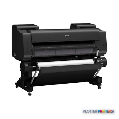 Canon imagePROGRAF GP-4600S large format printer product image showing black printer with roll feed system