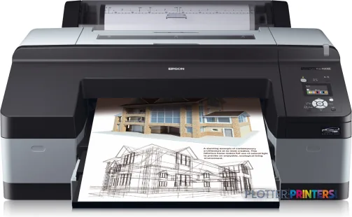 Epson Stylus Pro 4900 Designer Edition large-format printer with architectural drawings and renderings printed on paper