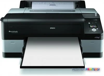 Epson Stylus Pro 4900 Spectro Proofer Designer Edition large-format printer product image, front view with output tray exten…
