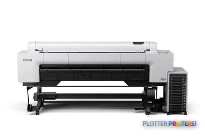 Epson SureColor P20570 large format printer product image showing white and black inkjet printer with roll feed system
