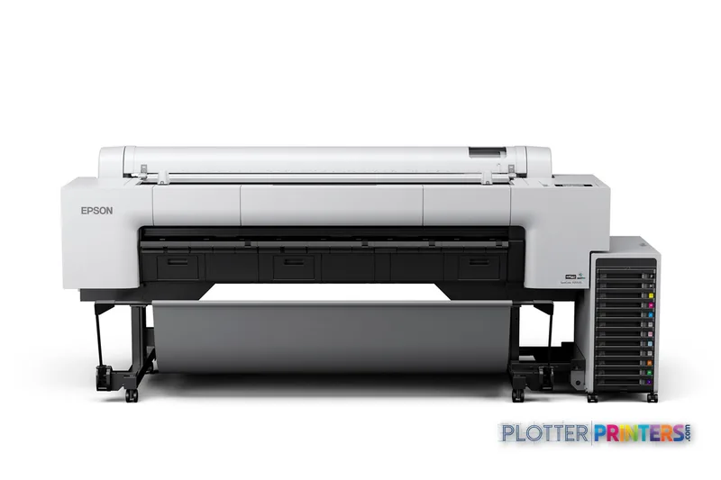Epson SureColor P20570 large format printer product image showing white and black inkjet printer with roll feed system