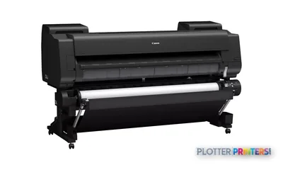 Canon imagePROGRAF GP-6600S large-format printer with stand, product image showing black printer unit from front angle