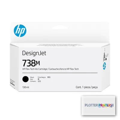 HP 738M 130-ml Black DesignJet Ink Cartridge print head Thermal inkjet
