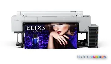 Epson SureColor SC-P20500 large format printer displaying a colorful portrait print