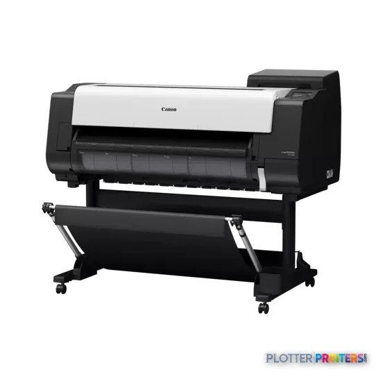 Canon imagePROGRAF TX-3200 large format printer product image showing black and white device on stand
