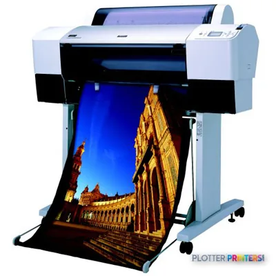 Epson Stylus Pro 7450 large-format printer with vibrant architectural photo output displayed