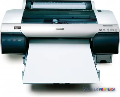 Epson Stylus Pro 4450 Photo Black Edition large-format printer front view with white paper output