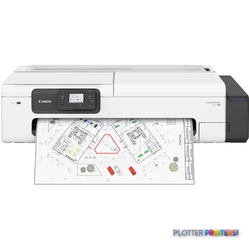 Canon imagePROGRAF TC-21M large format printer lifestyle view printing architectural floor plan