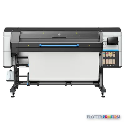 HP LATEX 730 PRINTER 64IN product detail view showing front of large-format printer with white media loaded