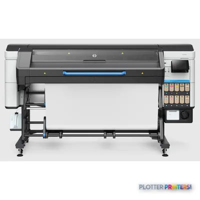 HP LATEX 730 W PRINTER 64IN product detail view showing front of large format printer with white media loaded