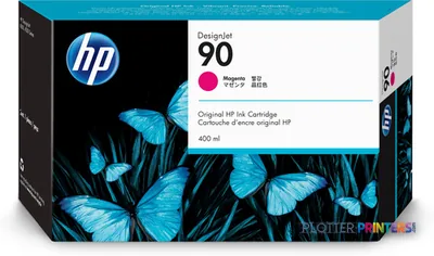 HP 90 3-pack 400-ml Magenta DesignJet Ink Cartridges print head Thermal inkjet