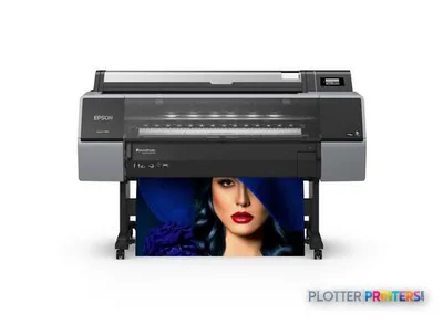 Epson SureColor P7300 large format printer product image showing front view with color photo output