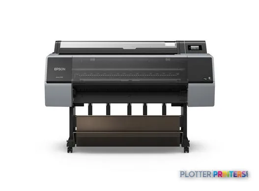 Epson SureColor P7300 large format printer product image showing front view with open media tray