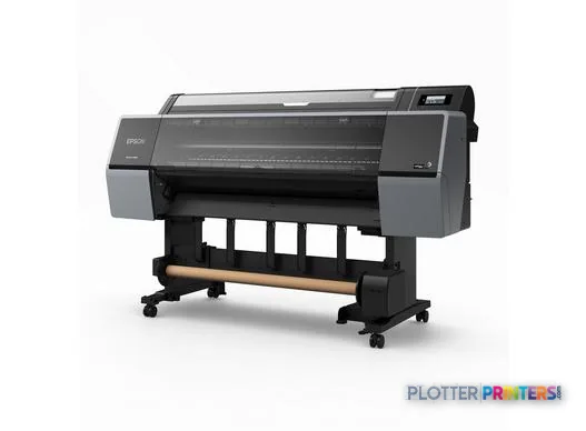 Epson SureColor P7300 large format printer product image showing black inkjet printer on stand