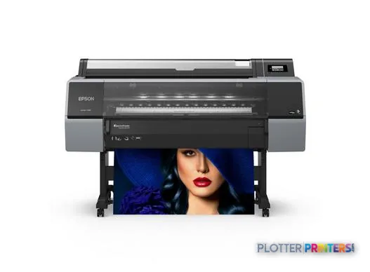 Epson SureColor P7300 large format printer product image showing front view with color photo output