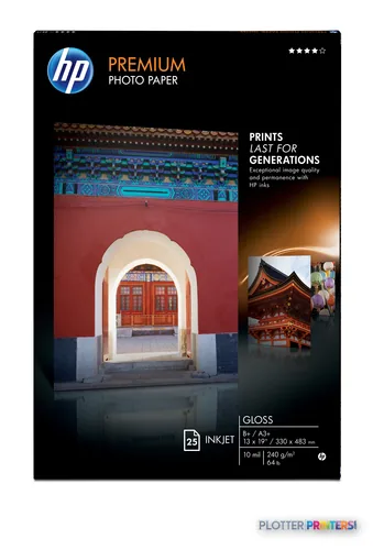 HP Premium Gloss 25 sht/A3+/330 x 483 mm (13 x 19 in) White