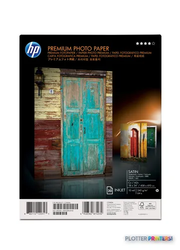 HP Premium Satin 20 sht/A2+/458 x 610 mm (18 x 24 in) White