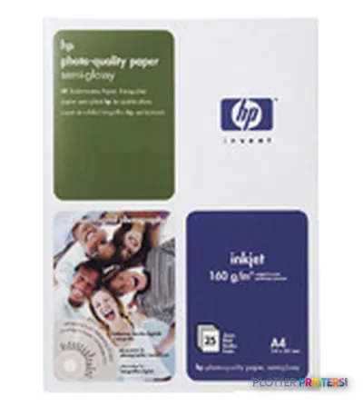 HP photo-quality paper, semi-glossy, two-sided, A4 (25 sheets)