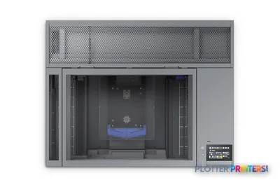Epson SureColor SC-F100 front product view showing white printer with open chamber and control panel
