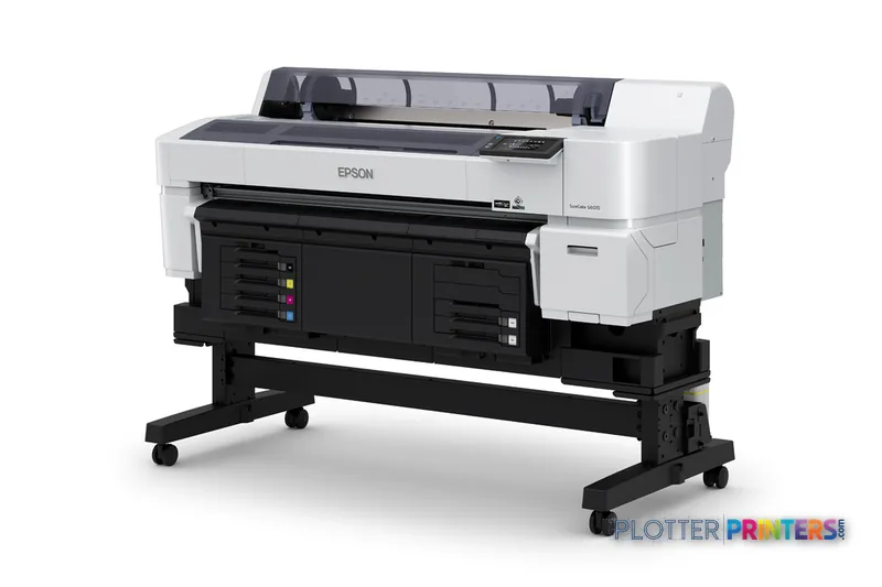 Epson SCG6070SE large-format printer product image showing white and black dye-sublimation printer on stand