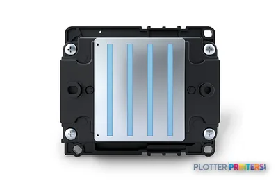 Epson SCF6470PE printhead product image showing black housing with blue ink channels
