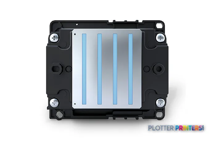Epson SCF6470PE printhead product image showing black housing with blue ink channels