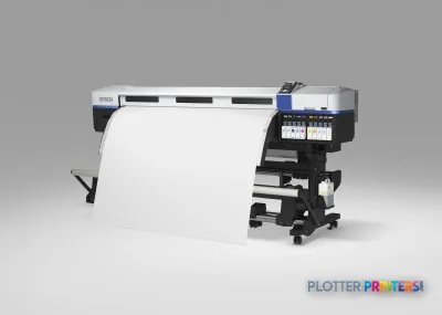Epson SureColor SC-S70600 (8C) large-format printer with white media loaded, front product view