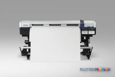Epson SureColor SC-S70600 (8C) large-format printer front view with white media loaded