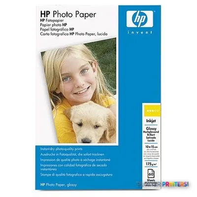 HP Glossy Photo Paper-60 sht/10 x 15 cm plus tab