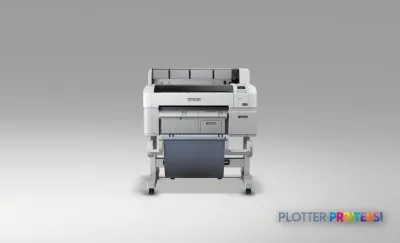 Epson SureColor SC-T3000 POS large-format printer product image, front view showing grey and white body with paper feed tray