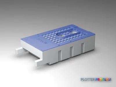 Epson SureColor SC-T3000 POS product image showing grey printer with blue top panel and paper output slot