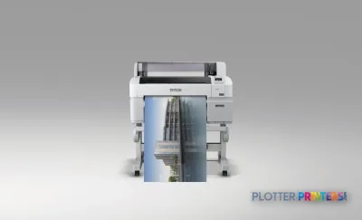 Epson SureColor SC-T3000 POS large-format printer product view showing grey and white device with paper output