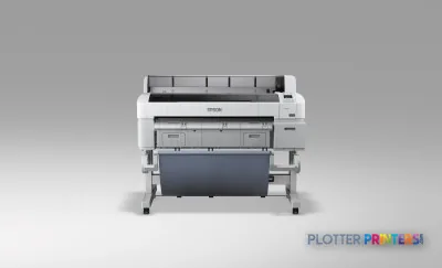 Epson SureColor SC-T5000 POS large-format inkjet printer product image, front view showing grey and white chassis with paper…