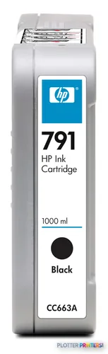 HP 791 Black Ink Cartridge, 1000 ml (CC663A)